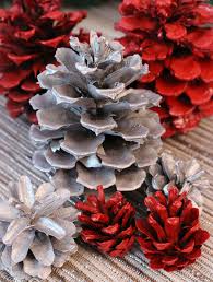 Image result for painted pine cones