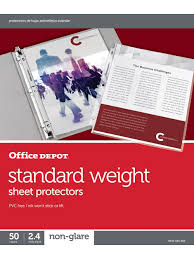 It only takes a second, and your photos are anonymous. Office Depot Brand Standard Weight Sheet Protectors 8 12 X 11 Clear Non Glare Box Of 50 Office Depot