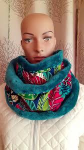 Maxi Snood 2 Turns Unisex in Wax and African Style Velvet Fleece