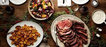 Christmas dinner is a meal traditionally eaten at christmas. Easy Christmas Dinner Menu With Beef Rib Roast Epicurious