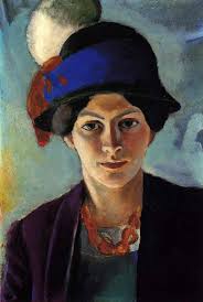 Portrait Of The Artist S Wife With A Hat August Macke Macke Art August Macke Artist
