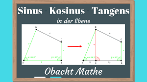 Voraussetzung ist, dass wir ein rechtwinkliges dreieck haben. Sinus Kosinus Tangens In Der Ebene Tangens Trigonometrie Mathe