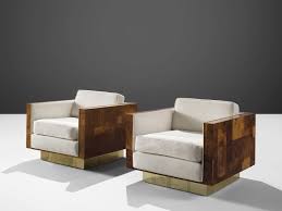 Paul Evans Pair Of Cityscape Burl Swivel Chairs In 2020 Brutalist Furniture Furniture White Dining Room Chairs