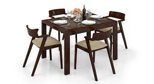 Habitat feliz extending wood oak 6 to 12 seater dining table. Urban Ladder Vanalen 4 To 6 Extendable Thomson 4 Seater Glass Top Dining Table Set Colour Beige Finish Dark Walnut Amazon In Home Kitchen