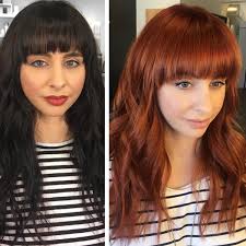 This particular look brightens up her hair a lot. From Almost Black To Rich Red Haircolor Transformation Behindthechair Com