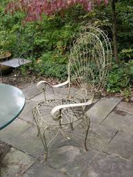 Vintage Wire Peacock Chair Wrought Iron Outdoor Furniture Outdoor Furnishings Peacock Chair