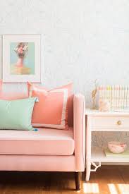 Maybe you would like to learn more about one of these? Pink Sofa With Mint Green And Pink Pillows Contemporary Living Room