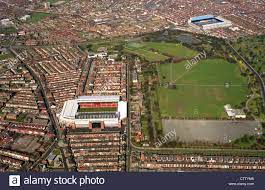 Es wurden alle wichtigen teile der stadions gezeigt (z.b. Luftaufnahme Des Fc Liverpool Anfield Und Everton Fc Durch Den Stanley Park Stockfotografie Alamy