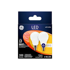 Ge Soft White 40w Replacement Led White Ceiling Fan Candelabra Base A15 Light Bulbs 2 Pack Decorative Meijer Grocery Pharmacy Home More
