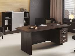 Grand Executive Bow Front Desk With Pedestal