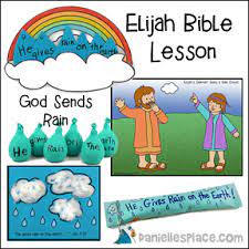God Sends Rain Elijah Bible Lesson Printable Craft Patterns