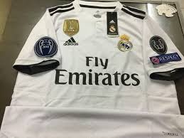 With the first shirt, the white colour is combined with the. Real Madrid Ucl Jersey 2018