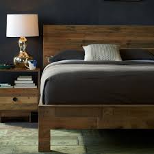 Emmerson 174 Reclaimed Wood Bed Natural Reclaimed Wood Beds Wood Bed Frame Wood Beds