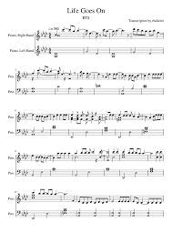 Bts Life Goes On Piano Sheet Music Piano Sheet Music Piano Sheet Music Free Piano Music Notes