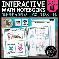 Math Interactive Notebook 4th Grade Number Operations In Base Ten Math Interactive Notebook Interactive Notebooks Math Notebooks