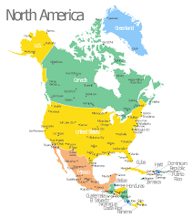 North America Map With Capitals Template North America Map Template Geo Map United States Of Americ South America Map North America Map North America