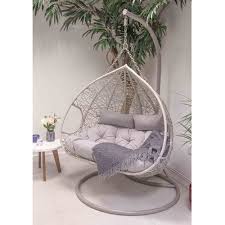 Swing gently in the outdoor breeze with our delightful hanging chair that offers hours of wonderful relaxation. Double Hanging Egg Chair Double Egg Chair With Stand Garden