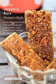 Oats Jaggery Protein Bars Bars Recipes Healthy Oat Bar Recipes Breakfast Bars Healthy