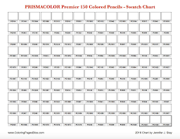 Prismacolor Premier 150 Swatch Chart Art Malen Farben