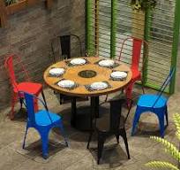 Restaurant Round Hot Pot Table - Modern & Customizable