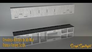 kitchen in 3ds max with a custom script