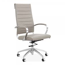 The rippling vegan leather seat gives you chic durability, while the waterfall seat design is pleasant to sit in all day. Deluxe Smokey Grey Faux Leather High Back Office Chair Cult Uk