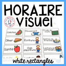 French Schedule Cards Horaire Visuel By Maternelle Avec Mme Andrea Teachers Pay Teachers In 2020 Schedule Cards Learn French Preschool Literacy