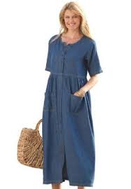 Woman Within Plus Size Dress With Empire Waist In Denim Medium Stonewash 30 W Woman Withi Plus Size Petite Dresses Summer Dresses For Women Plus Size Outfits
