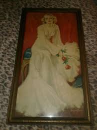 1930 S Bradshaw Crandell Framed Art Deco Print Of Young Movie Star 12 X 22 Ebay Art Deco Print Framed Art Painting Prints