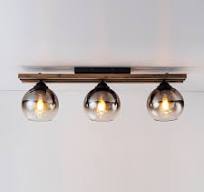Y'INSP Durgin 3 -Light 31.5-in Satin Black Smart Semi Flush Mount Light