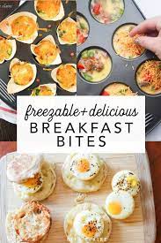 3 Freezable Breakfast Bites Busy Morning Prep Ella Claire Co Freezable Breakfast Breakfast Bites Healthy Sweet Snacks