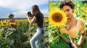 Here in central kentucky we have several orchards within a 15 minute car ride, and i was so excited to go see the gorgeous sunflowers this. Natural Light Photoshoot In Sunflower Field Behind The Scenes Youtube