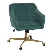 With A Clean Minimal Profile And Plush Chenille Like Fabric Upholstery Our Zarek Office Chair Offers Upholstered Office Chair Office Chair Home Office Chairs