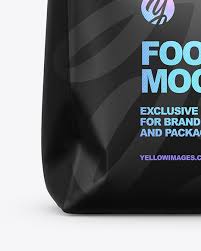 Download Matte Food Bag Mockup Front View In Bag Sack Mockups On Yellow Images Object Mockups PSD Mockup Templates