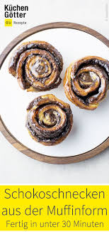 Schokoschnecken Aus Der Muffinform Rezept In 2020 Lebensmittel Essen Rezepte Kuchen
