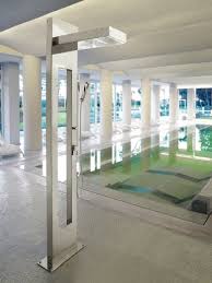 Schwimmbad Duschen In Out P34 Shower Columns Pool Shower Beach Shower