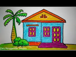 Lukisan rumah yang paling bagus. Cara Menggambar Rumah Mungil 3 Youtube