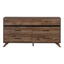 413+ matte sport bottle mockup images. Flam 7 Drawer Double Dresser Natural Walnut And Matte Black South Shore 11507