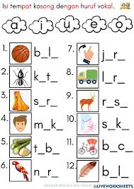 Latihan atau kraf untuk diri sendiri ataupun anak anak mereka. Bm Suku Kata Gandingan 6 Tahun Worksheet
