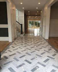 Ariella Horowitz On Instagram This Foyer Was A Labor Of Love I Sat There With The Tile Installers Dry Laying Each Tile O Dining Room Floor Foyer Bath Design