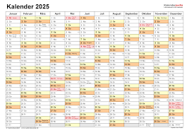 Kalenderübersicht 2025