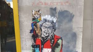 Her Maj Gets Her Big Issue Vendor Badge In Street Art The Big Issue