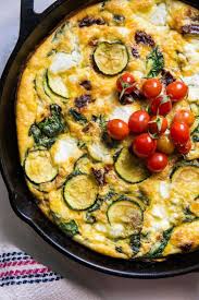 Spinach Frittata With Zucchini Sun Dried Tomatoes And Goat Cheese A Healthy Gluten Free Breakfast Recipe In 2020 Spinach Frittata Sun Dried Tomato Dried Tomatoes