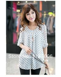 Black And White Polka Dot Blouses For Womens Blouse Moda Para Gordinhas Macacao Feminino Longo Roupas De Senhoras