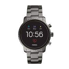 fossil gen 4 smartwatch explorist hr smoke stainless steel gray smartwatch edelstahl armband armbanduhr