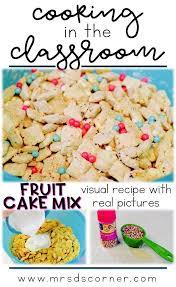 No Bake Fruit Cake Mix Recipe For Kids Visual Recipes For Cooking In The Classroom Using Real Pictures No Ba Visual Recipes Cake Mix Recipes Fruit Cake Mix