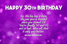 Son and on this birthday we send you many hugs, kisses, and congratulations, as well as the best wishes for this year the protagonist of your life be. 30th Birthday Wishes Quotes Happy 30th Birthday Messages