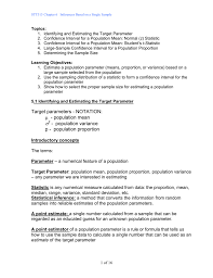 Target Parameters Department Of Statistics And Probability