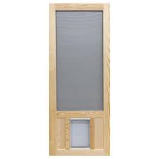 Select from one of our beautiful designs below to create the perfect screen door for your home. Screen Tight 36 In X 80 In Chesapeake Series Reversible Wood Screen Door With Extra Large Pet Flap Wcpk36xl The Home Depot