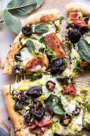 Brussels Sprout Mushroom Pizza With Crispy Prosciutto And Sage Recipe Healthy Homemade Pizza Healthy Food Recipes